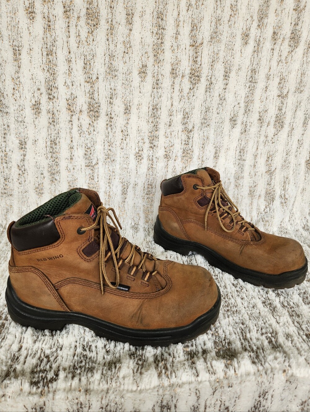 Red Wing "King Toe" 5" Safety Toe Work Boot Brown Leather | Women's Size 9 - Picture 8 of 16
